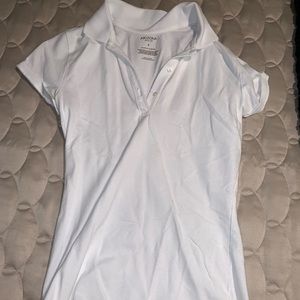 Button down white tee